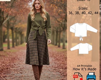 Blouse Pattern | Sewing Pattern |Top Sewing Pattern | Women Sewing Pattern | PDF sewing Pattern Download | Modern Blouse 18