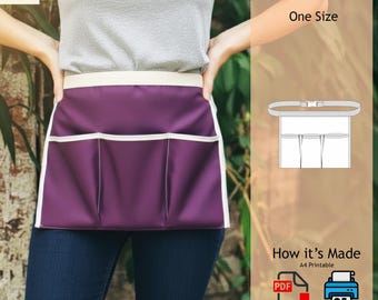 Confección de delantales de trabajo muy sencillos para uso general y multiusos, tanto para hombres como para mujeres.
