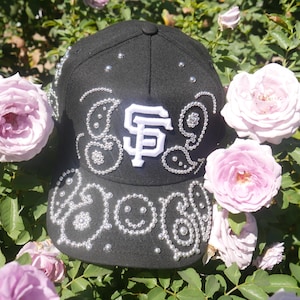 Custom Metal Pearl Paisley New Era SnapBack Hat