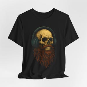 Maglietta Headbanger Skull Horror / Teschi e ossa / Premium Bella+Canvas 3001 / Vestibilità moderna e morbida