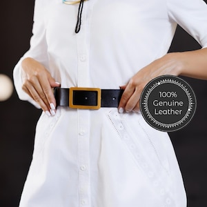 Genuine leather waist belt, Womens black belt, Adjustable leather belt, Handmade leather belts women, Black waist belt, Belt for pants