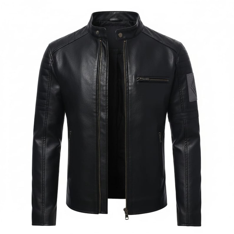 Blouson Moto En Cuir D'agneau Vintage - Style Café Racer Avec Protections CE - Doublure Thermique Amovible
