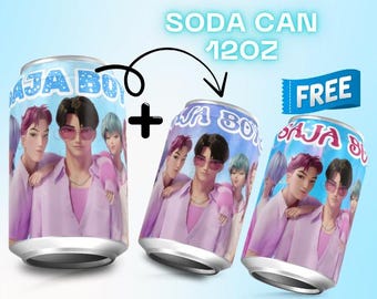 Kpop Demons Hunter Printable | Saja Boys Soda Can Labels | 3 Soda Pop Wraps | Kpop Birthday Party Decor | Saja Boys Soda pop Can