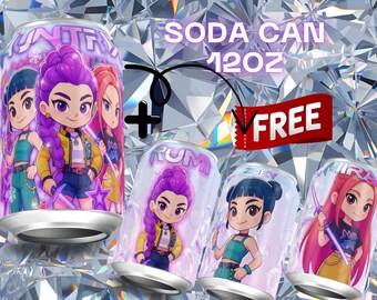 Kpop Demons Hunter Printable soda can Label | Saja Boys Soda Can Labels | Soda Pop Wraps |Kpop Birthday Party Decor | Saja Boys Soda pop Can