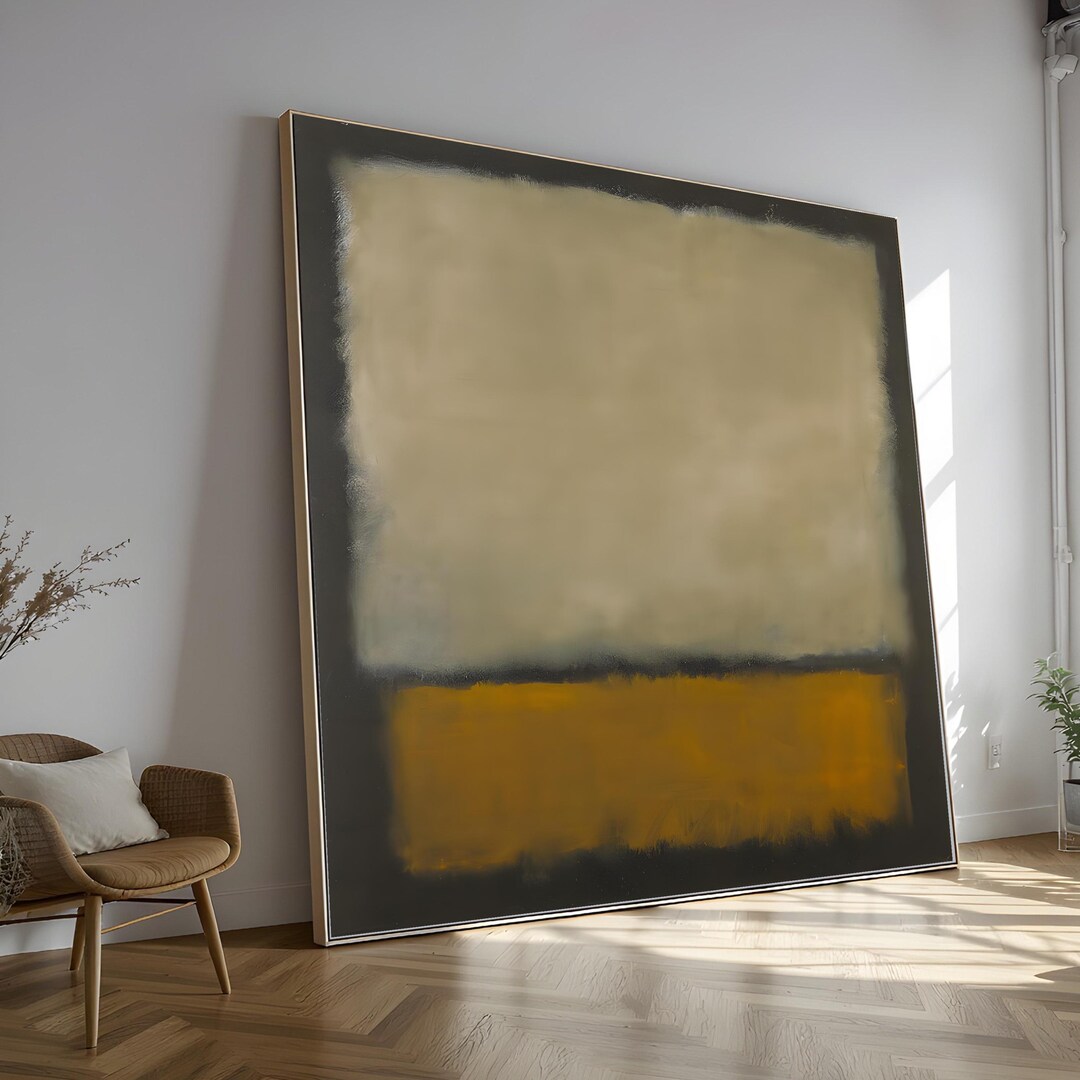 Mark Rothko Netural Mark Rothko Abstract Canvas Wall Art,minimalist Color Block Painting ...