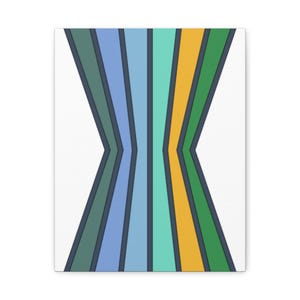 Modern Geometric Canvas Art, Stylish Wall Decor for Home, Office, Gift, Abstract Design for Living Room, Colorful Artwork