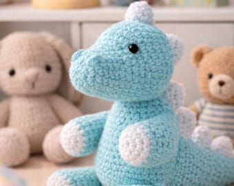Crochet Dinosaur Amigurumi Pattern | Beginner-Friendly Plush Toy PDF (Instant Download)
