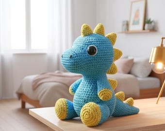 Dinosaur Crochet Pattern PDF | Beginner-Friendly Amigurumi Dino Plush Toy | Instant Download