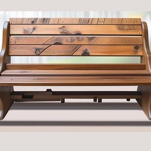 Rustic Wooden Bench | Handcrafted Solid Wood Farmhouse Bench | Entryway, Dining, Porch & Garden Seating Furniture