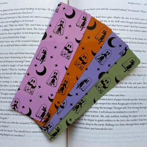 Bladwijzer Cats and Ghosts - griezelig cadeau voor Halloween-boekenliefhebber