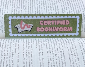 Certified Bookworm Bookmark: Gift for Book Lovers