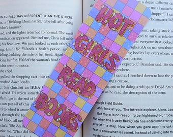 Hot Girls Read Books Bookmark: Girly Bookish Accessory