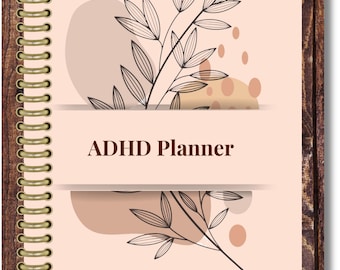 Adult ADHD All-In-One Life Planner, Daily Weekly Monthly Journal, Undated Hyperlinked Neurodivergent Digital Calendar, Canva Template