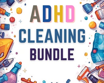 ADHD/Neurodivergent schoonmaakbundel: afdrukbare en digitale schoonmaakplanner voor thuis