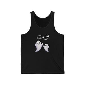 Spooky Ghost Unisex Jersey Tank - Perfect for Halloween, Summer, Casual Wear, Parties, Ghost Lover Gift