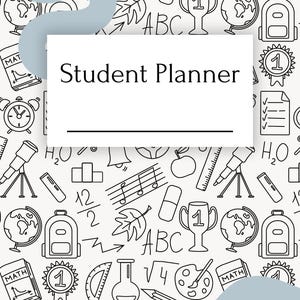 Student Planner Printable: 27-Page Academic Organizer (PDF Download A4/US Letter Size)