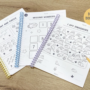 Number of the Week Printable Worksheets, Number Worksheets 1–10, Number Tracing, Number Counting, Preschool Math Curriculum, Toddler Workbook