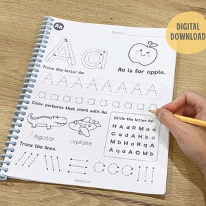 Letter of the Week Printable Worksheets, Alphabet Tracing, Alphabet Coloring, Preschool Curriculum, Toddler Workbook, Homeschool Learning Binder