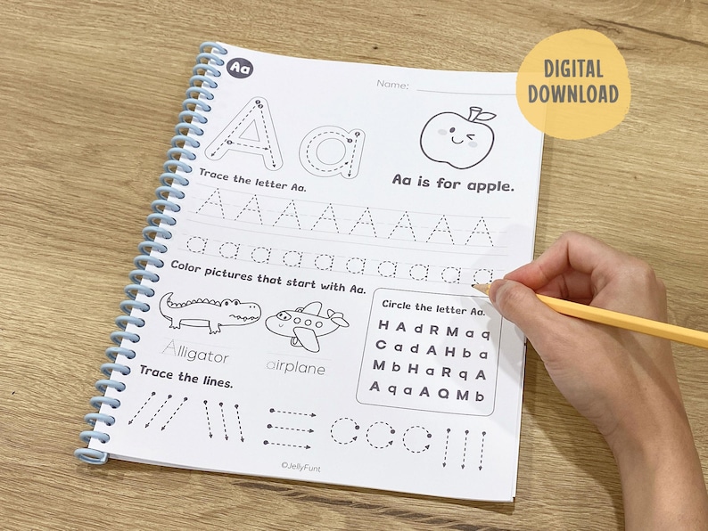 Letter of the Week Printable Worksheets, Alphabet Tracing, Alphabet Coloring, Preschool Curriculum, Toddler Workbook, Homeschool Learning Binder
