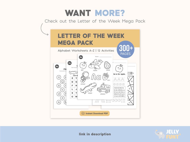 Alphabet Find and Color Worksheets Printable, Letter Recognition, Uppercase and Lowercase, Letter Worksheets, Preschool Curriculum