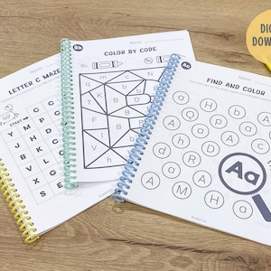 Letter of the Week Printable Worksheets, Alphabet Tracing, Alphabet Coloring, Preschool Curriculum, Toddler Workbook, Homeschool Learning Binder