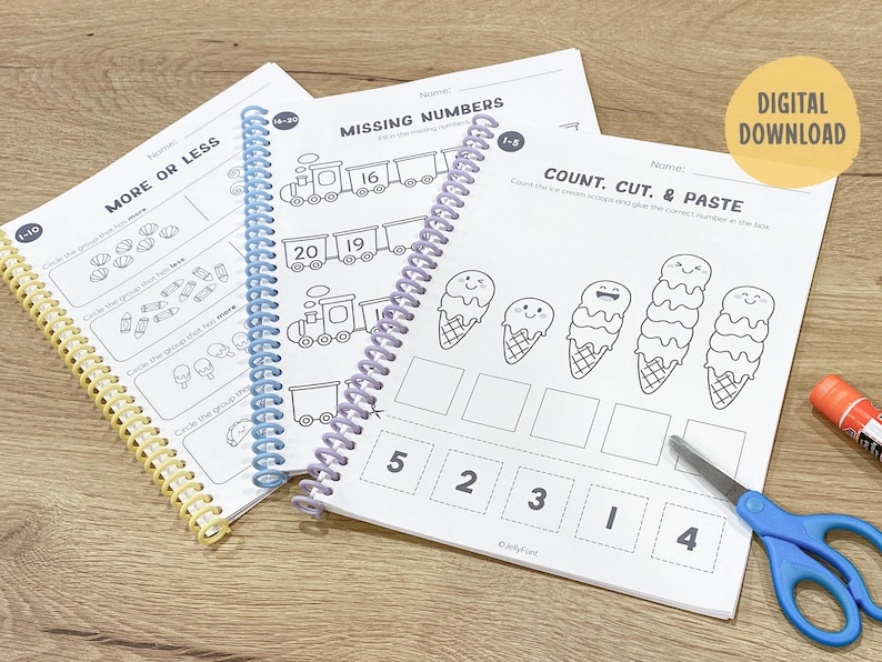 Number of the Week Printable Worksheets, Number Worksheets 1–20, Number Tracing, Number Counting, Preschool Math Curriculum, Toddler Workbook