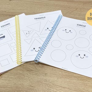 Shape of the Week Printable Worksheets, 2D Shape Worksheets, Shape Tracing, Shape Recognition, Preschool Math Curriculum, Toddler Workbook