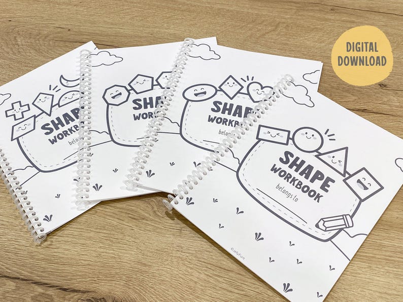 Shape of the Week Printable Worksheets, 2D Shape Worksheets, Shape Tracing, Shape Recognition, Preschool Math Curriculum, Toddler Workbook