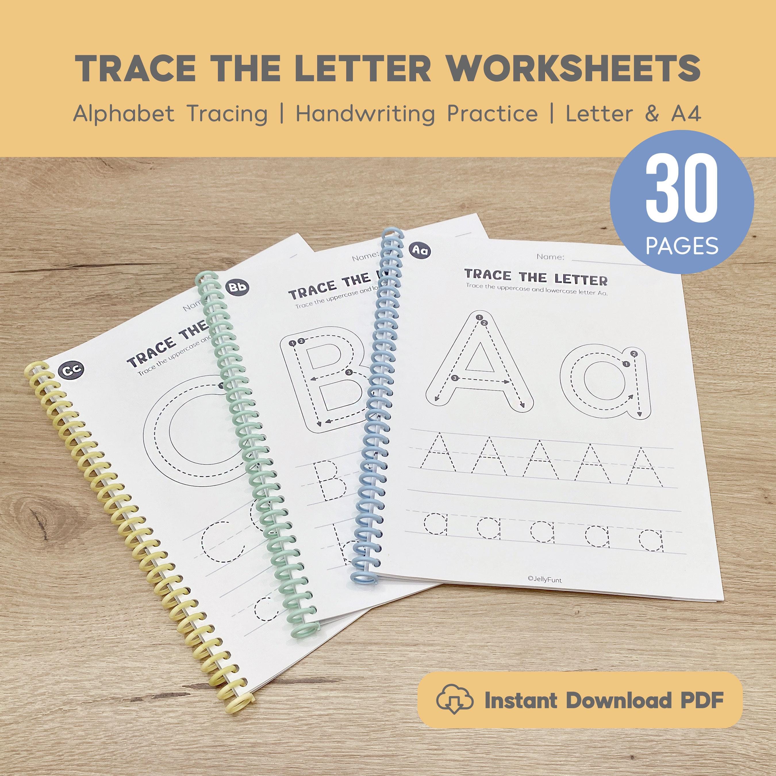 Trace the Letter Worksheets Printable, Alphabet Tracing Worksheets ...