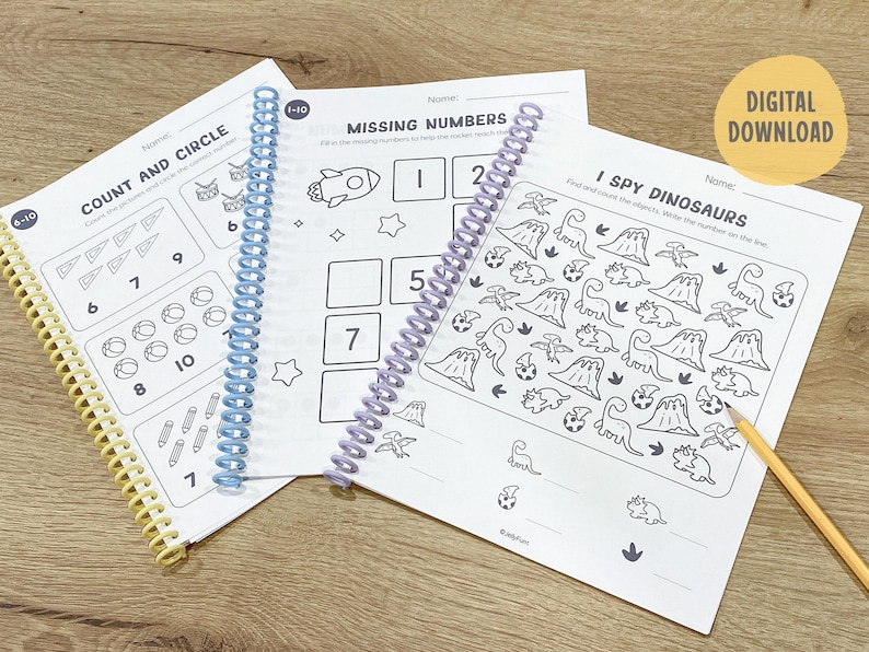 Number of the Week Printable Worksheets, Number Worksheets 1–20, Number Tracing, Number Counting, Preschool Math Curriculum, Toddler Workbook