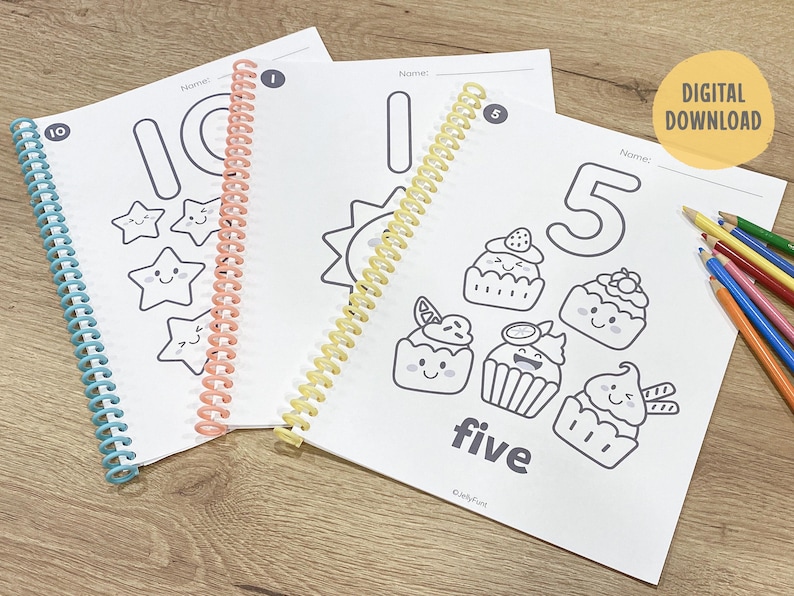Number of the Week Printable Worksheets, Number Worksheets 1–20, Number Tracing, Number Counting, Preschool Math Curriculum, Toddler Workbook