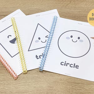 Shape of the Week Printable Worksheets, 2D Shape Worksheets, Shape Tracing, Shape Recognition, Preschool Math Curriculum, Toddler Workbook