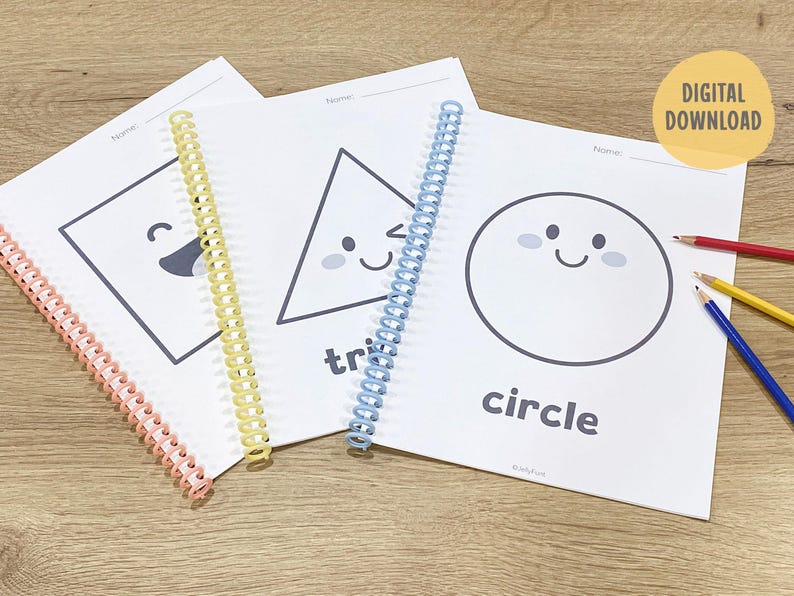 Shape of the Week Printable Worksheets, 2D Shape Worksheets, Shape Tracing, Shape Recognition, Preschool Math Curriculum, Toddler Workbook