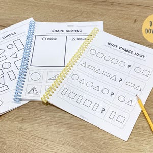 Shape of the Week Printable Worksheets, 2D Shape Worksheets, Shape Tracing, Shape Recognition, Preschool Math Curriculum, Toddler Workbook