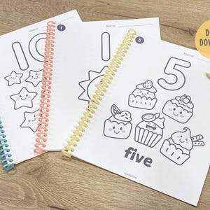 Number of the Week Printable Worksheets, Number Worksheets 1–10, Number Tracing, Number Counting, Preschool Math Curriculum, Toddler Workbook