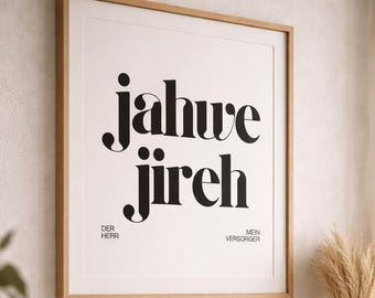 Yahweh Jireh, el Señor, mi Proveedor – Póster Cristiano – Minimalista Moderno – 1x1 2x3 3x4 4x5 5x7 – Descarga Digital