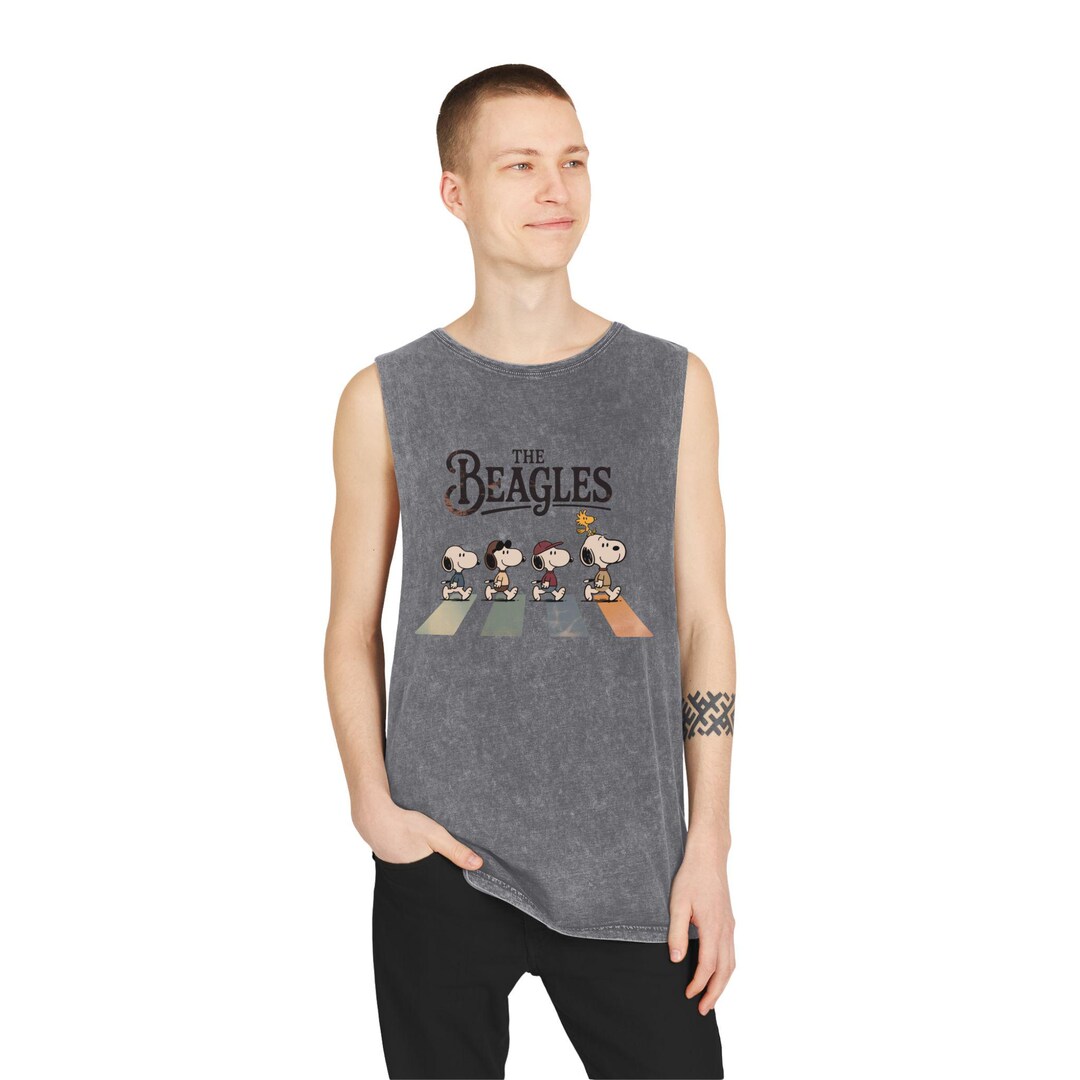 The Beagles Abbey Road Tank Top | Vintage Band Parody, Stonewash - Etsy