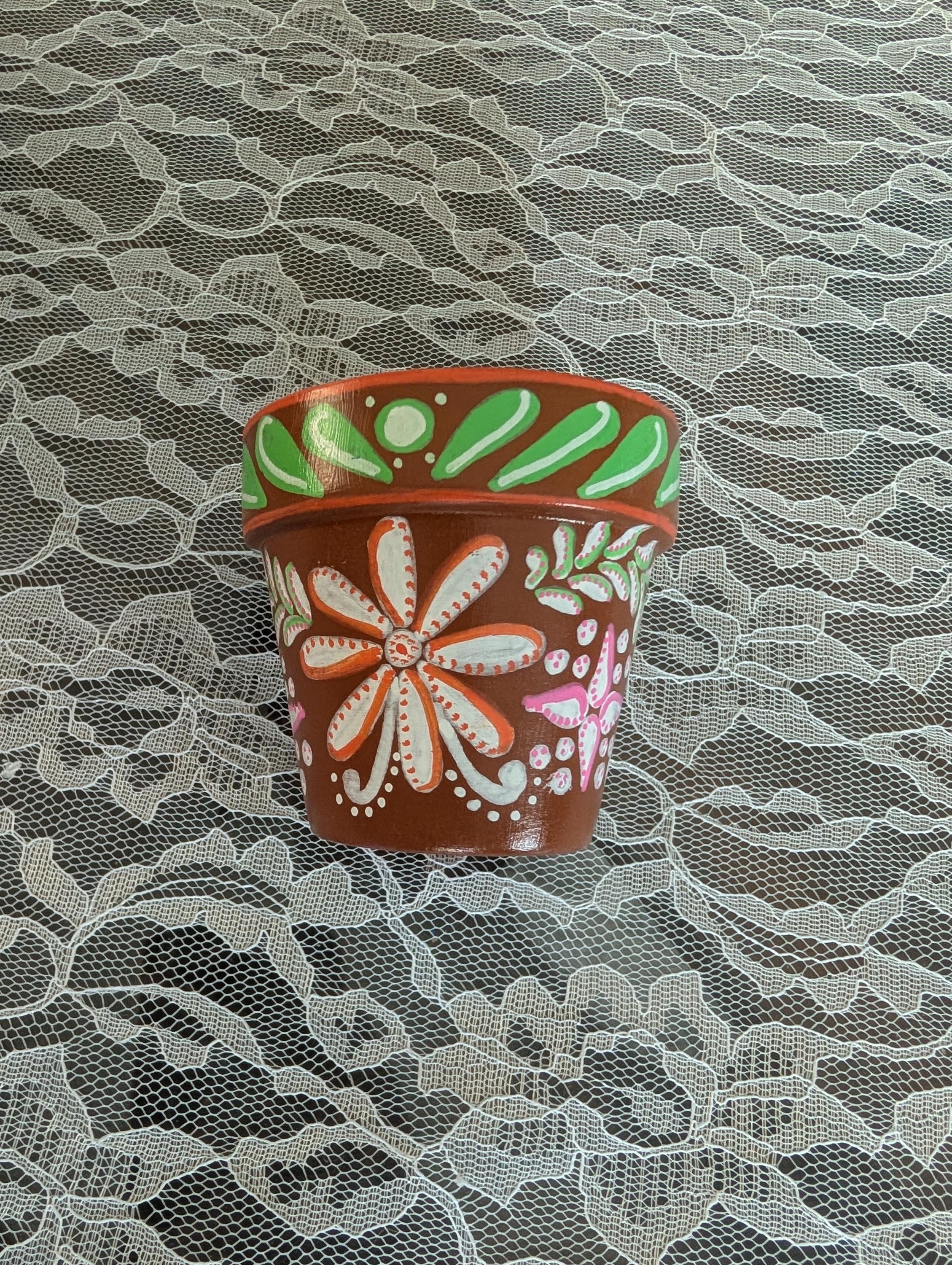 2インチの手描き植物用ポット - Etsy 日本