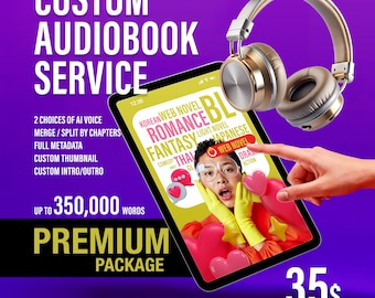 Création de livre audio IA : service de narration de livre électronique personnalisé (jusqu'à 350 000 mots, livraison MP3)