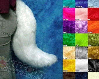 FAST SHIP - Choose Your Colors! Faux Fur Fox Wolf Tail - Cosplay - Fursuit - Furry - Costume