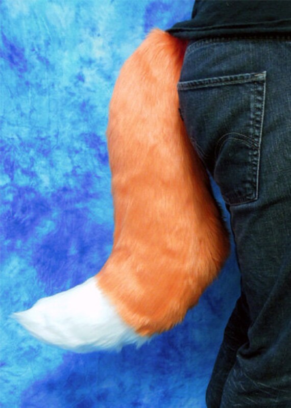 Lady Fluffy Cat Fox Tail Cosplay Halloween Costume Accessories with Elastic Band