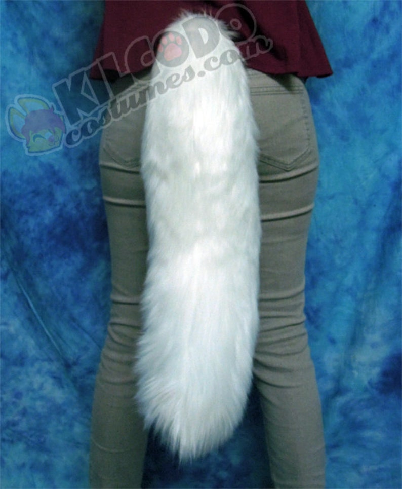 FAST SHIP Choose Your Colors Faux Fur Fox Wolf Tail Cosplay Fursuit Furry Costume image 2