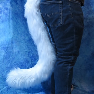FAST SHIP Choose Your Colors Faux Fur Feline Cat Kitty Neko Tail Cosplay Fursuit Furry Costume image 4