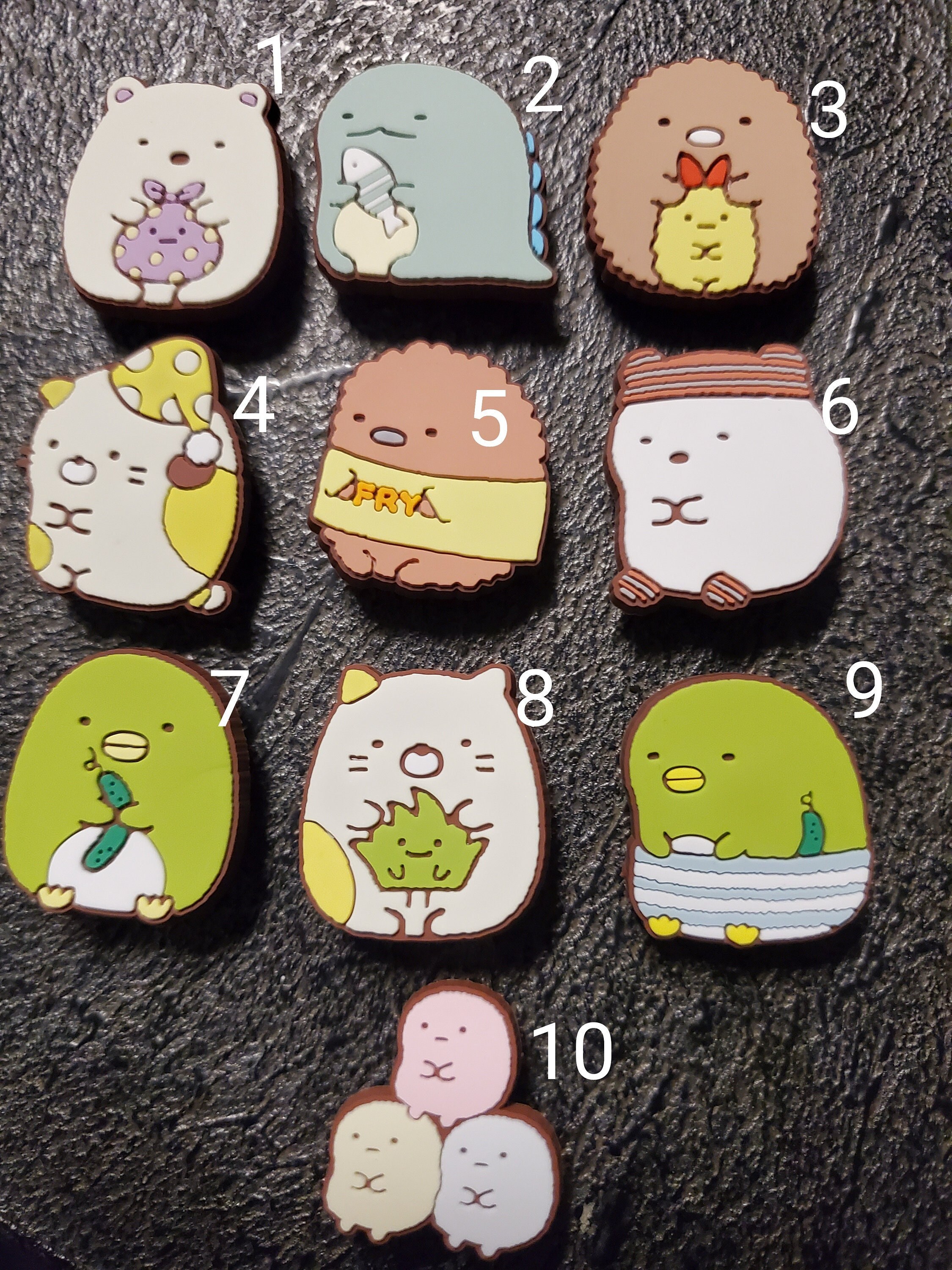 japanese croc charms