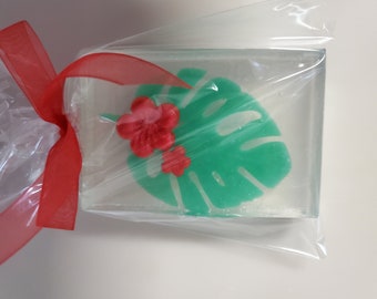 Monstera Soap Hibiscus soap Plumeria Bath Fish Extender Gift Disney Cruise Party Favors Wedding Birthday