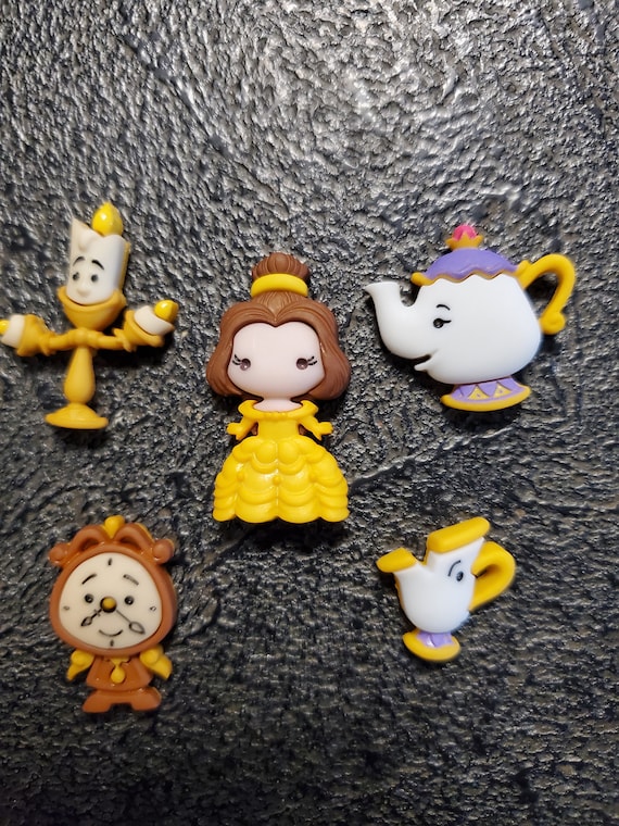 Lot of 7 Croc Charms Beauty and The Beast