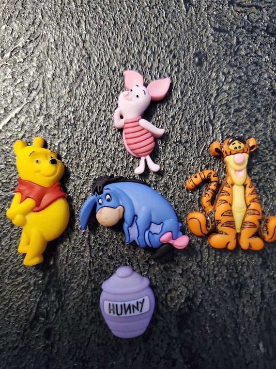 Winnie the Pooh Shoe Charms Eeyore magnet Tigger Piglet Honey Jar  Disneyworld Disneyland Shoe charms Fish Extender Gift FE magnet