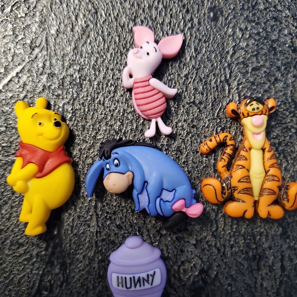 Winnie the Pooh Shoe Charms Eeyore magnet Tigger Piglet Honey Jar  Disneyworld Disneyland Shoe charms Fish Extender Gift  FE magnet