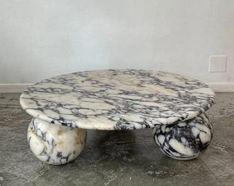 Calacatta viola round marble table