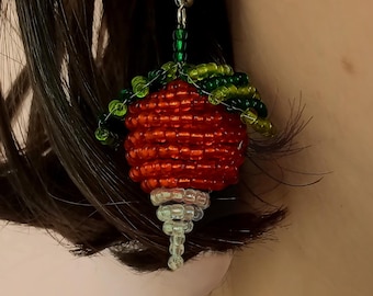 Pendientes de ciruela con forma de dirigible de Luna Lovegood